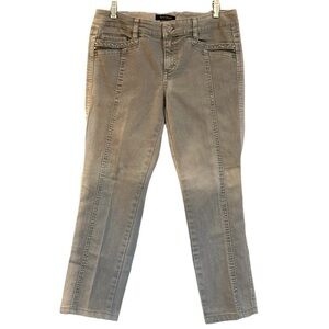 WHITE HOUSE BLACK MARKET BLANC SLIM ANKLE JEANS GRAY SIZE 4 SMALL